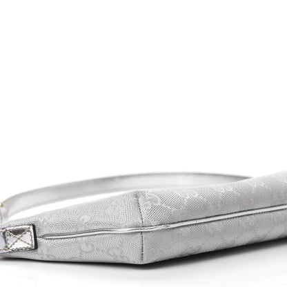Gucci Metallic Monogram Pretty Boat Pochette Silver 6 of 10