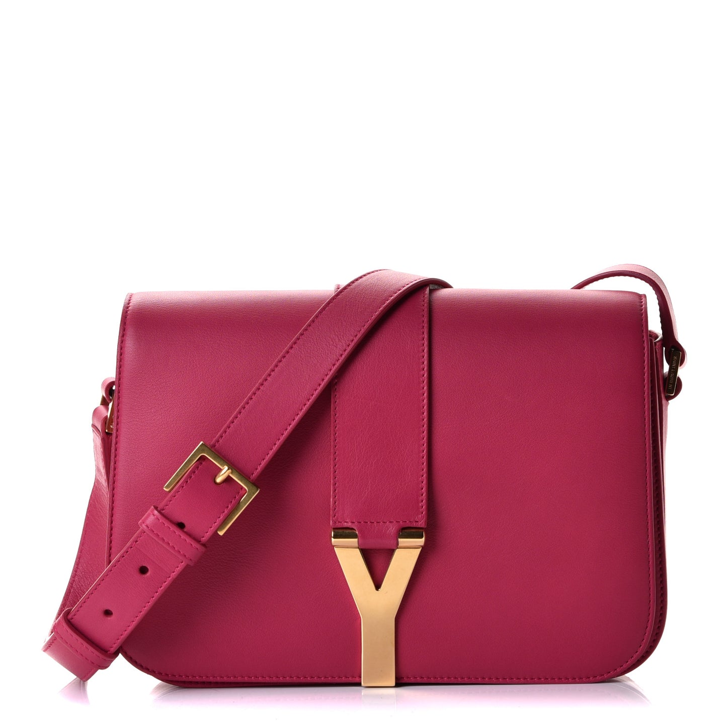 Calfskin Classic Y Satchel Fuchsia
