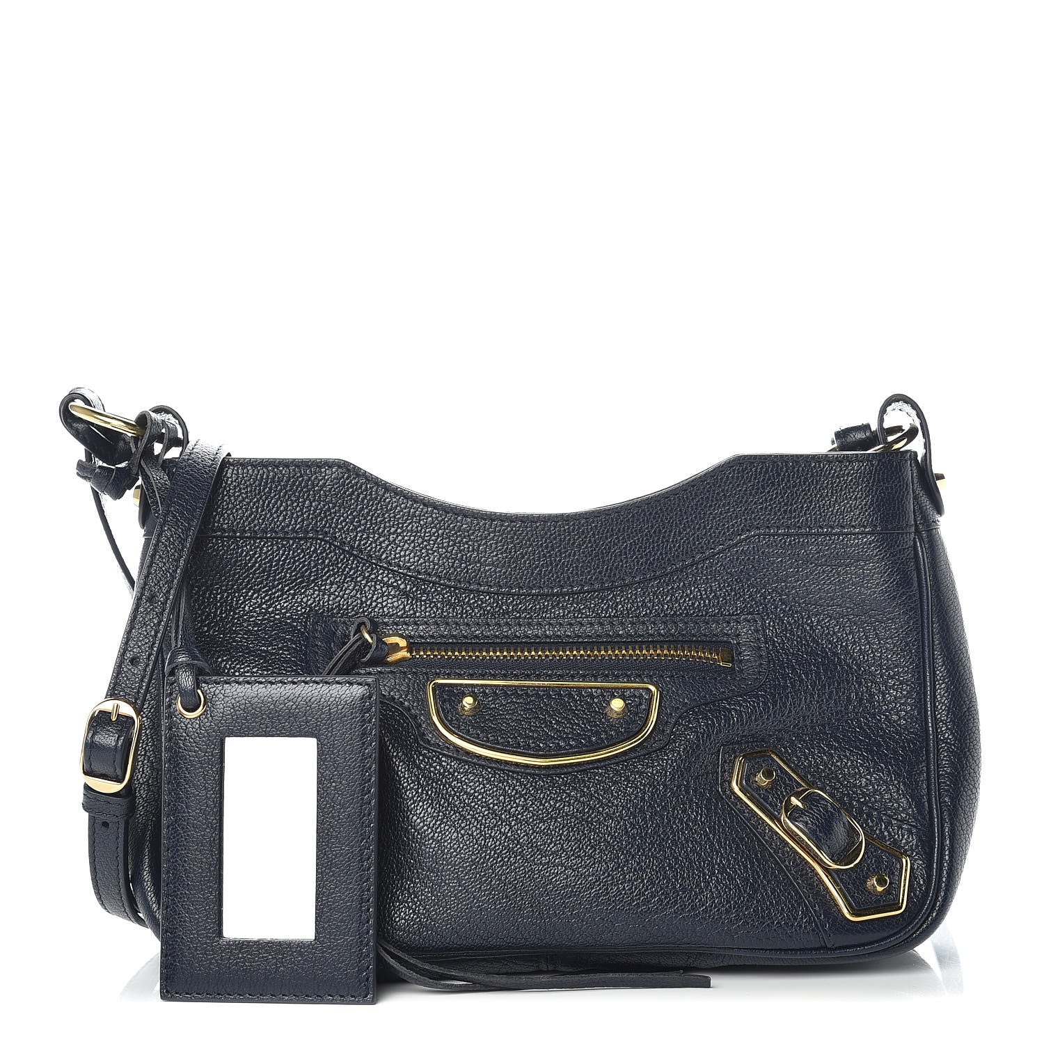 Balenciaga Chevre Gold Metallic Edge Hardware Hip Bleu Nuit 1 of 10