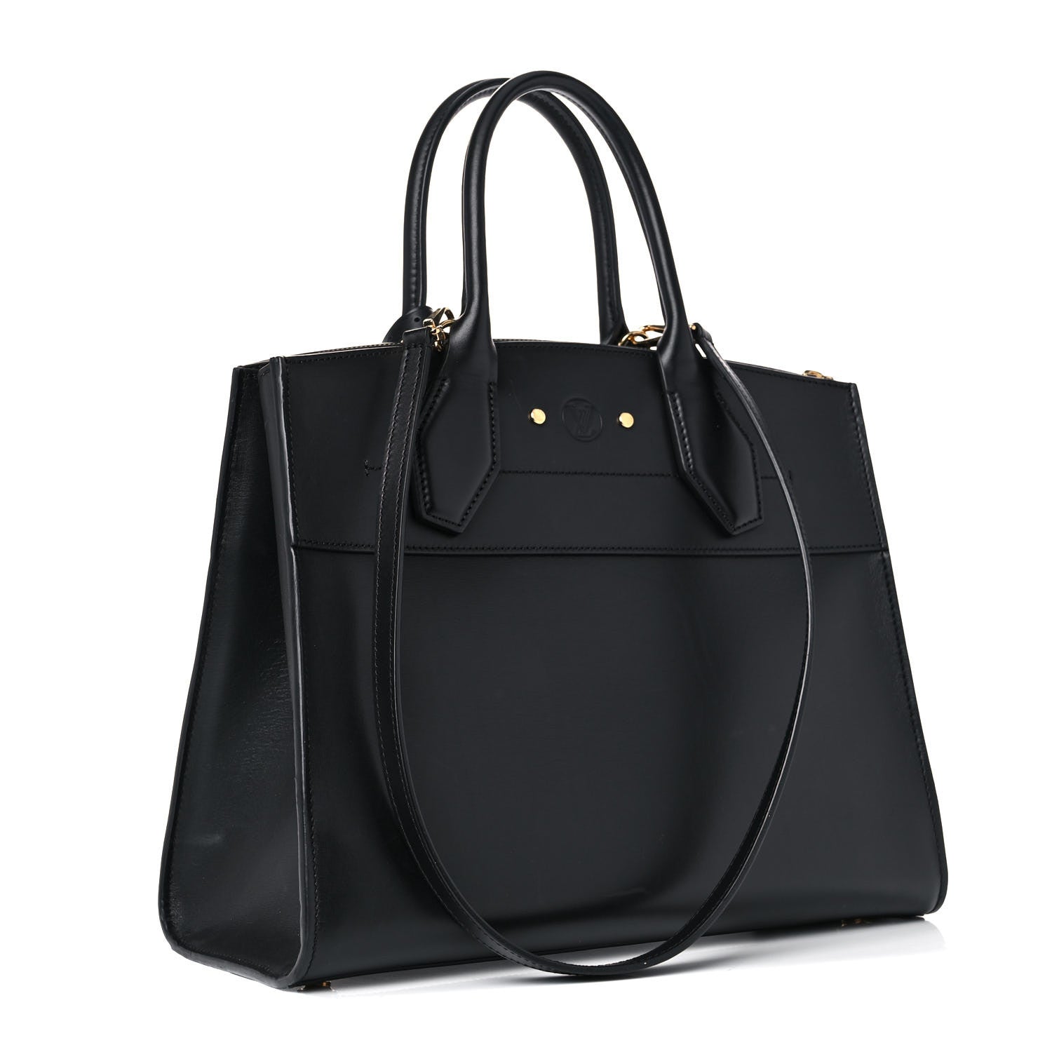Louis Vuitton Calfskin City Steamer MM Black 3 of 20