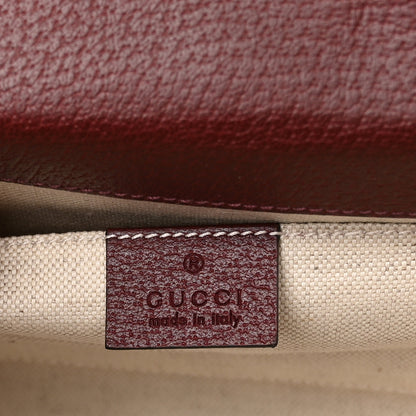 Gucci Monogram Textured Dollar Calfskin Web Mini Ophidia Duffle Bag Sahara Rubino Chardonnay 6 of 10