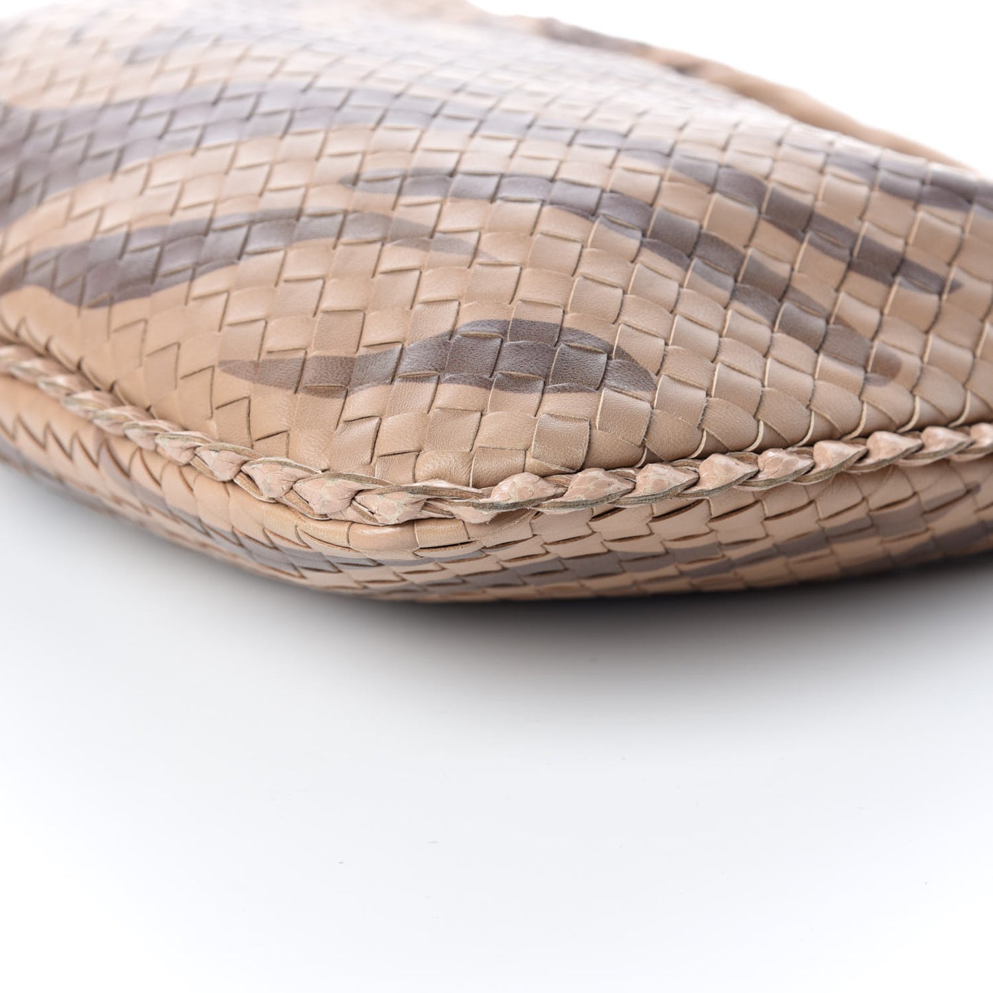 Nappa Snakeskin Intrecciato Medium Veneta Tiger Print Hobo Maple
