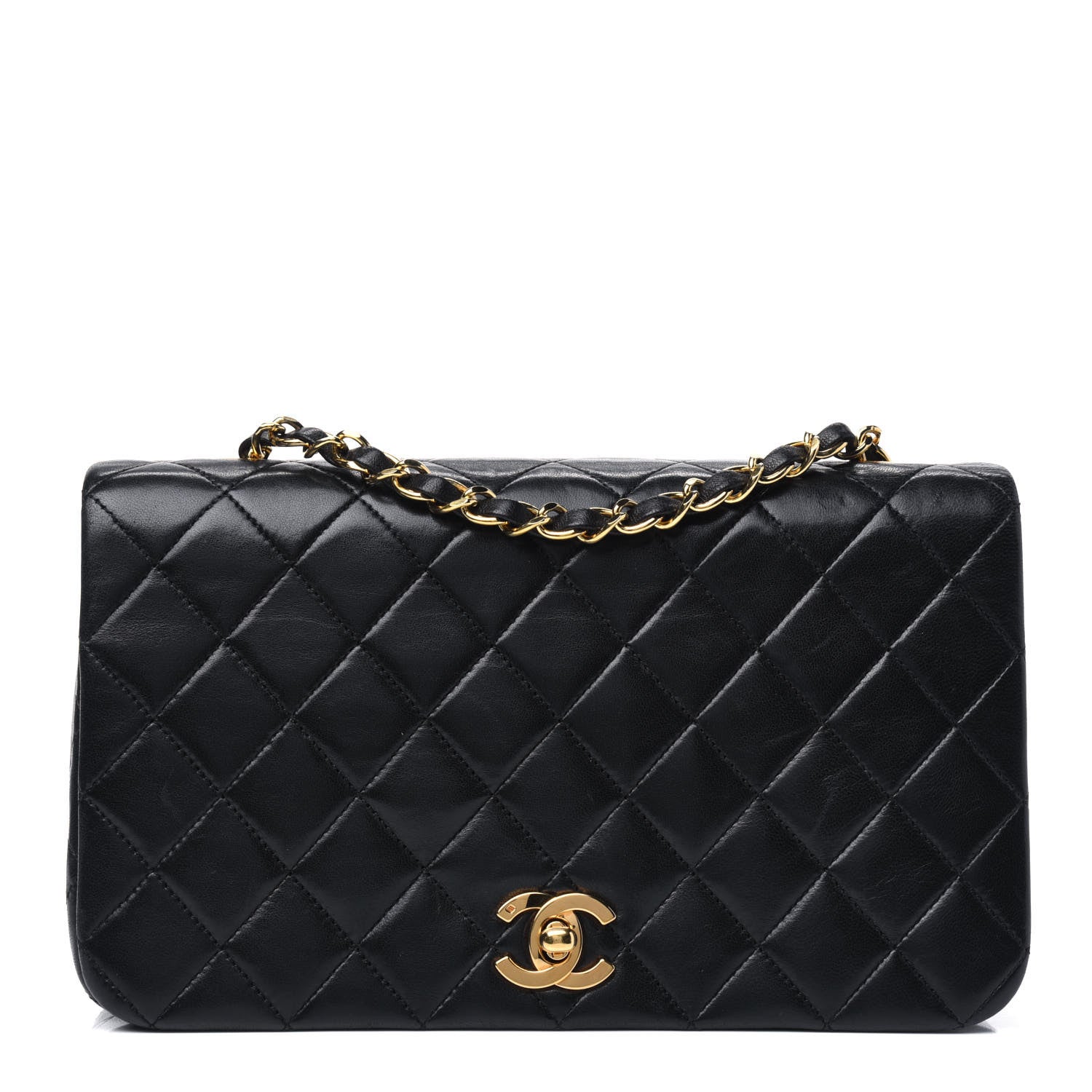 Chanel Lambskin Quilted Medium Single Flap Black 1 of 4