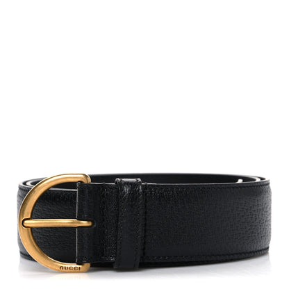 Gucci Textured Dollar Calfskin 40mm Belt 85 34 Black 1 of 5