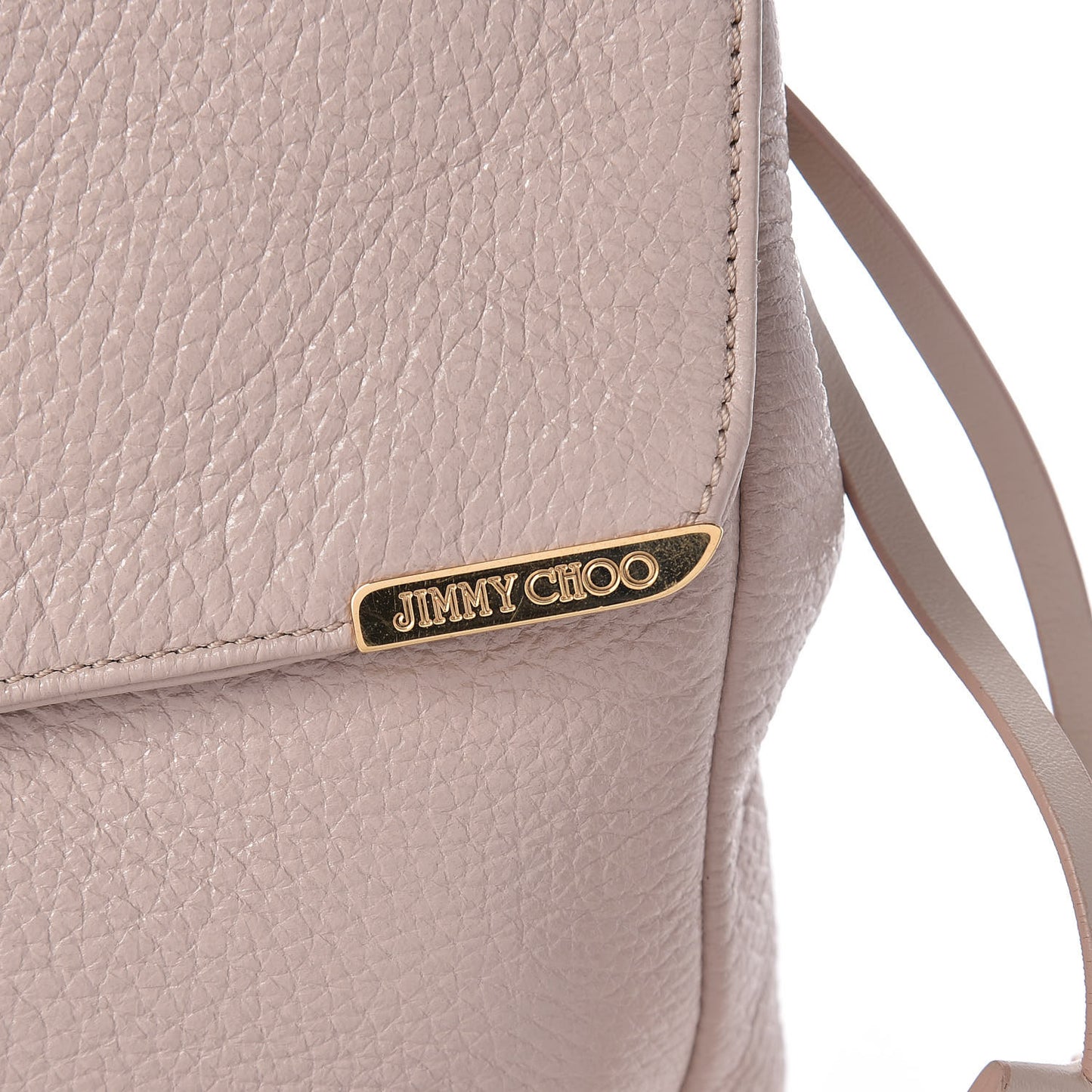 Glossy Grained Deerskin Ally Shoulder Bag Pink