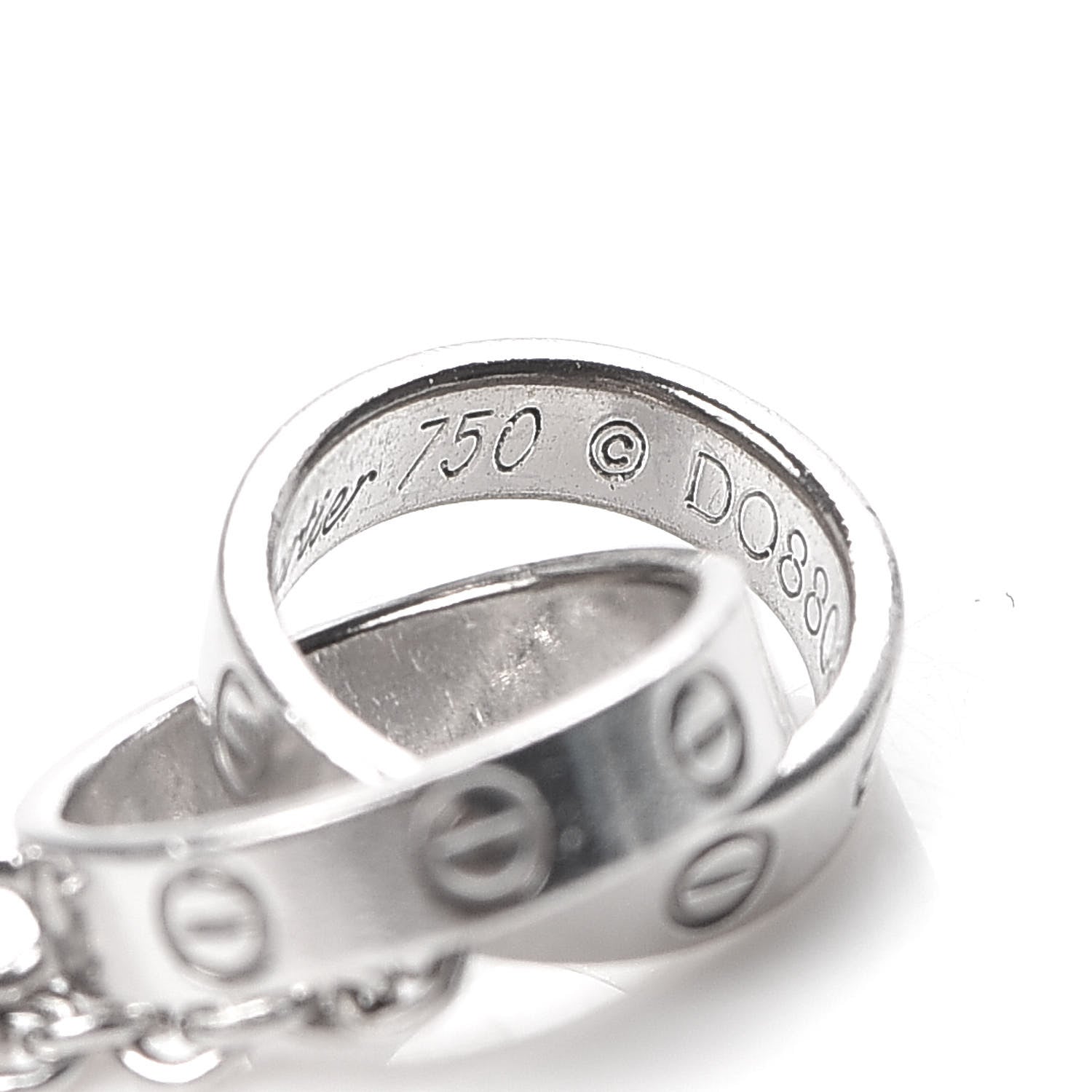 Cartier 18K White Gold Interlocking LOVE Bracelet 6 of 6