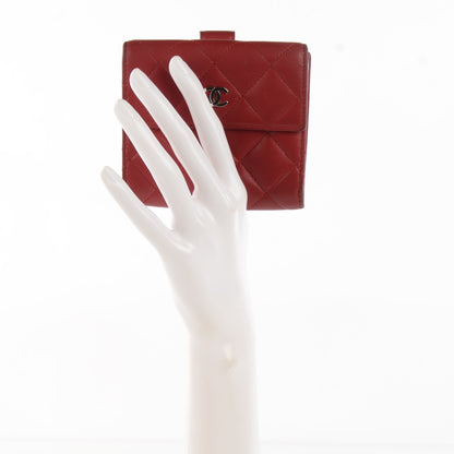 Chanel Lambskin Quilted French Flap Wallet Red 7 of 14