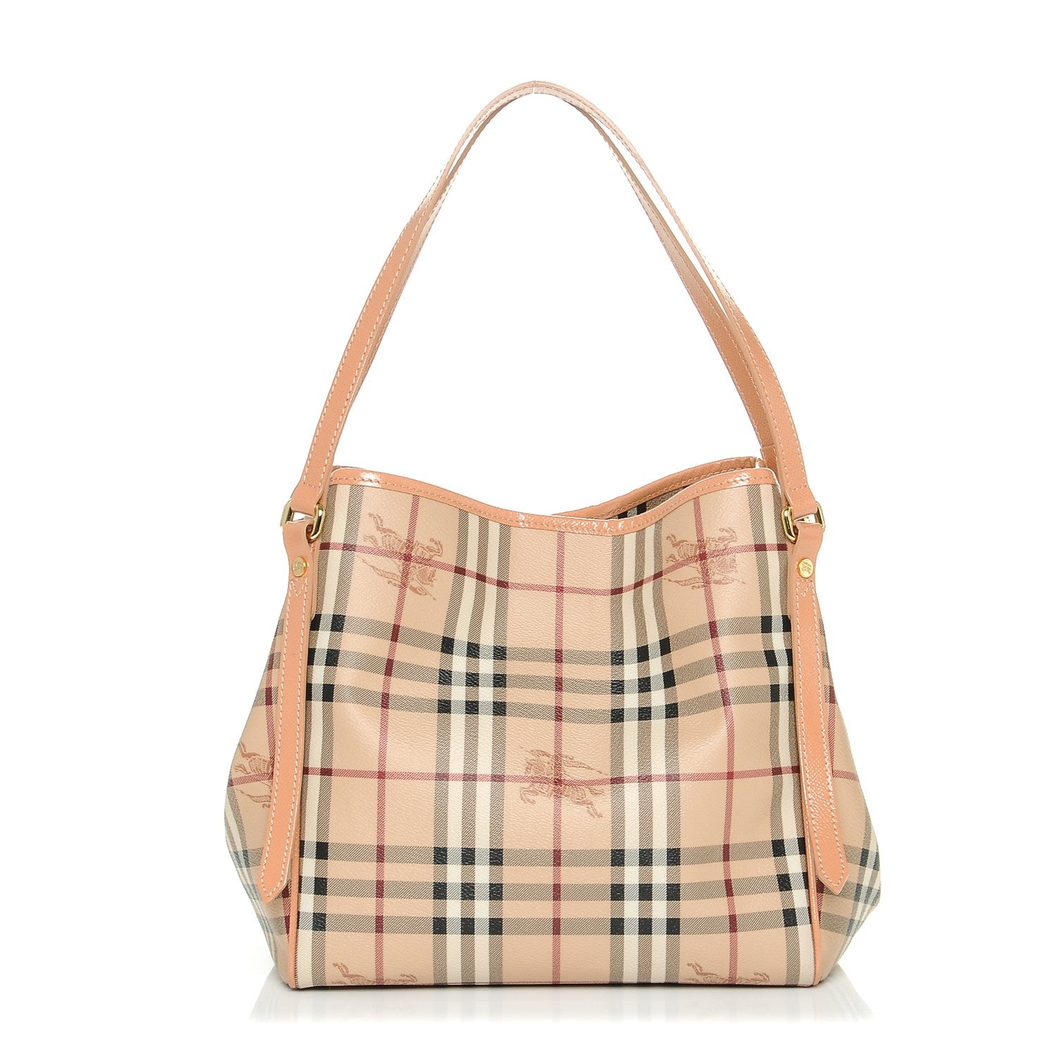 Burberry Haymarket Check Small Canterbury Tote Pale Coral Pink 1 of 6