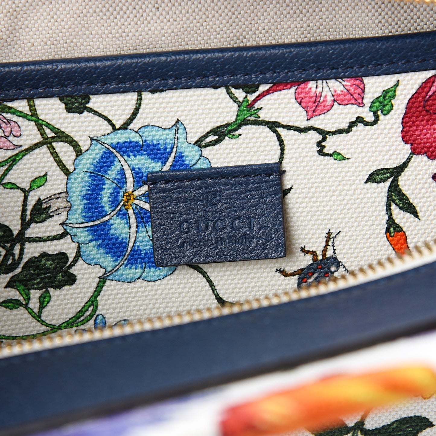 Canvas Medium Flora Tote White Multicolor Blue Agata