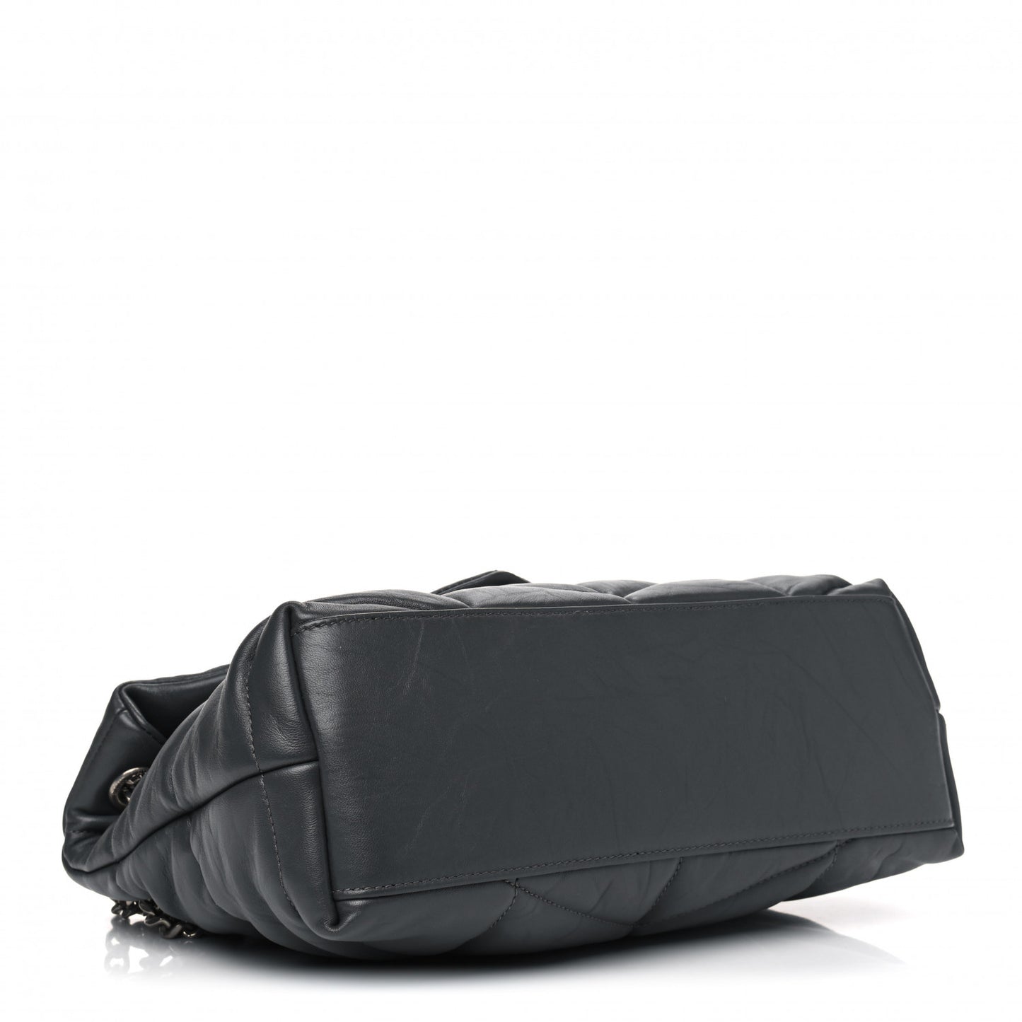 Lambskin Quilted Small Loulou Puffer Monogram Chain Satchel Storm