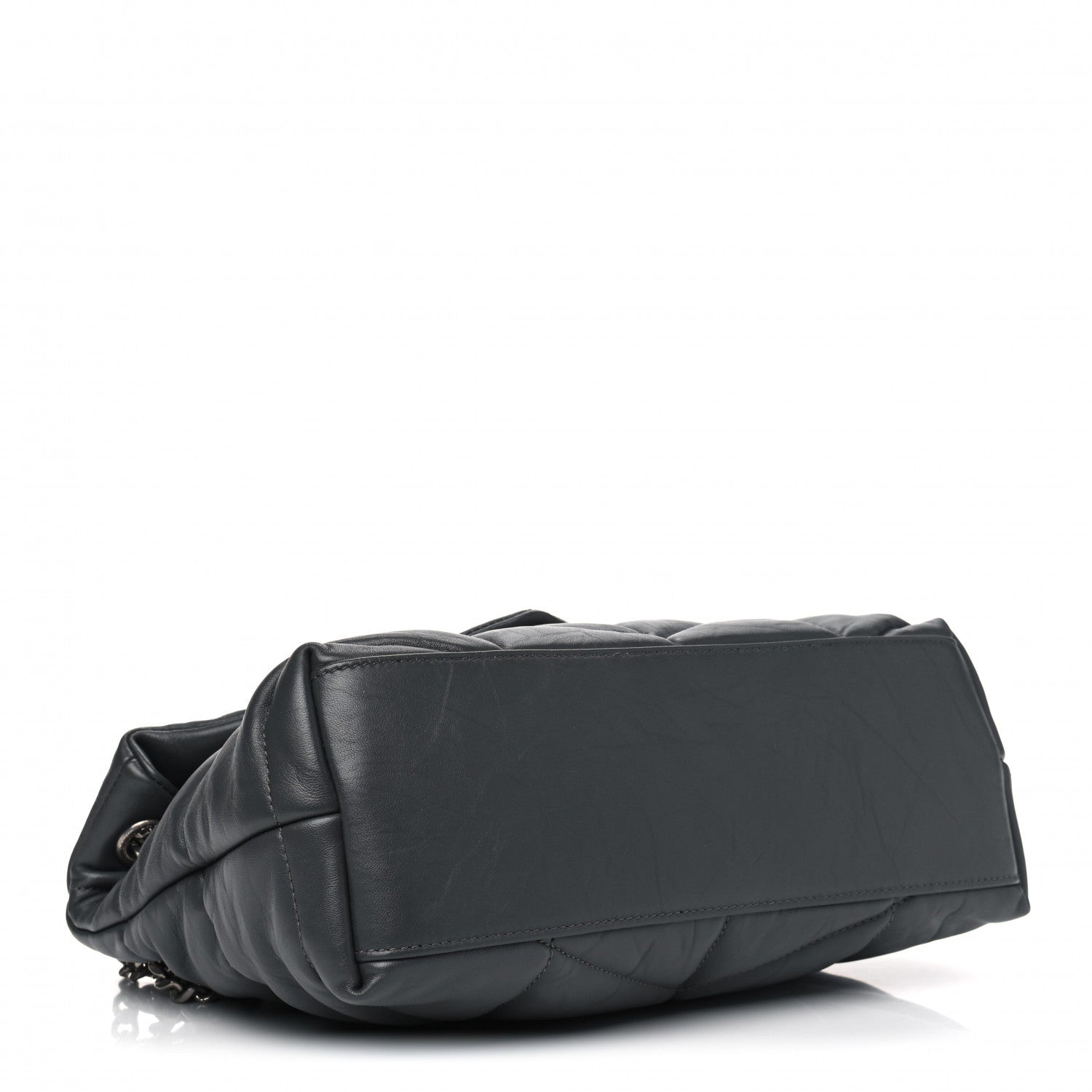 Saint Laurent Lambskin Quilted Small Loulou Puffer Monogram Chain Satchel Storm 3 of 5