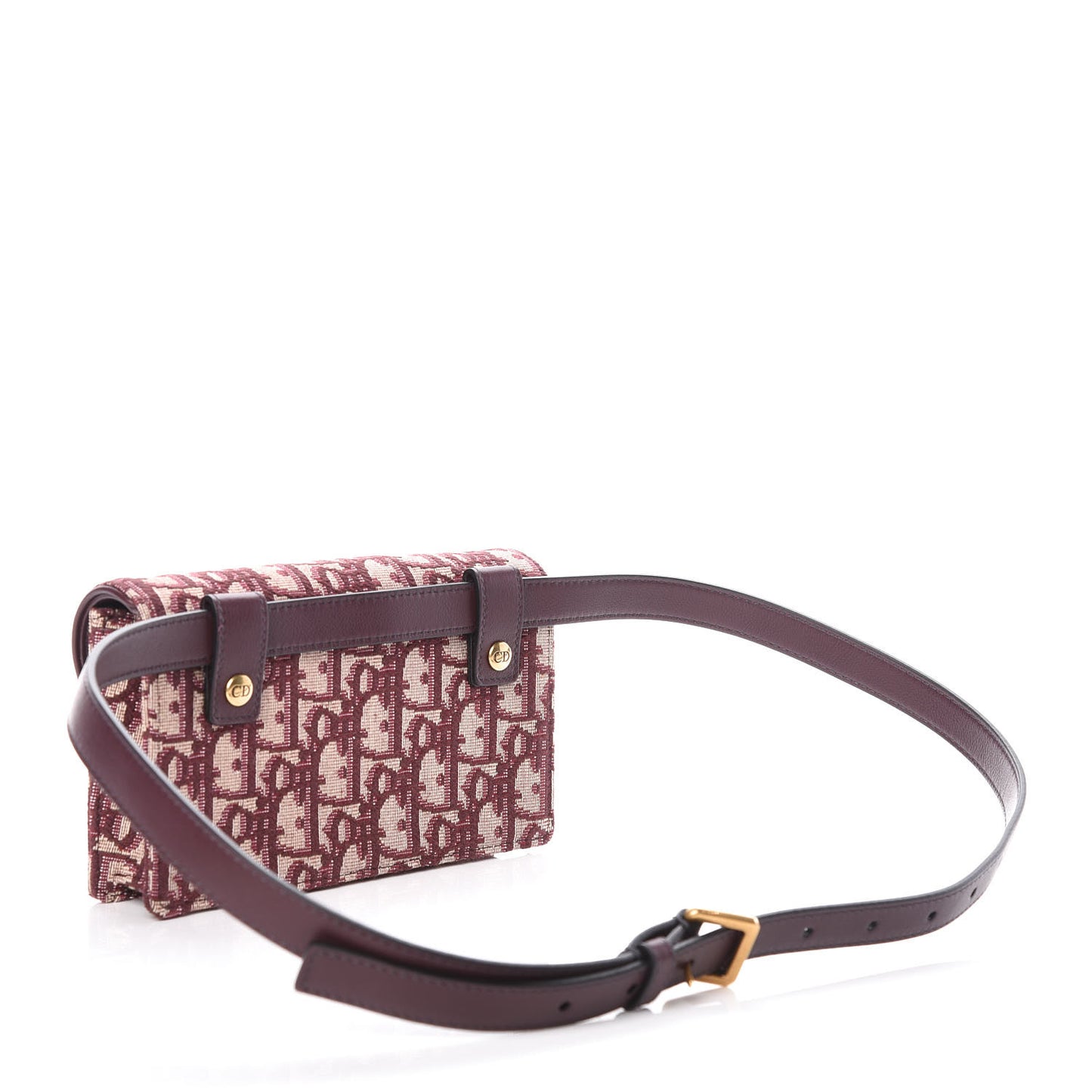 Oblique Saddle Belt Bag Bordeaux