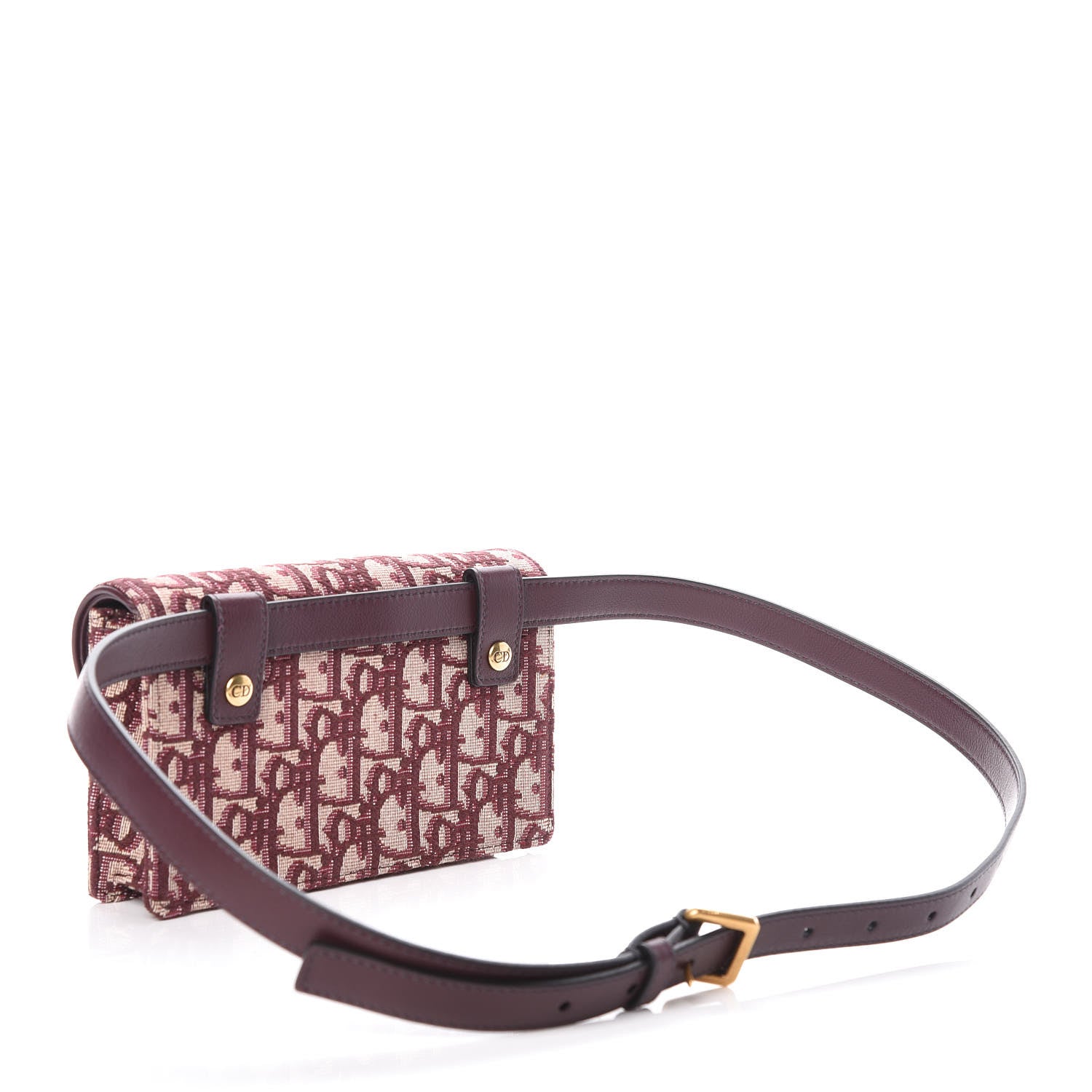 Christian Dior Oblique Saddle Belt Bag Bordeaux 3 of 11