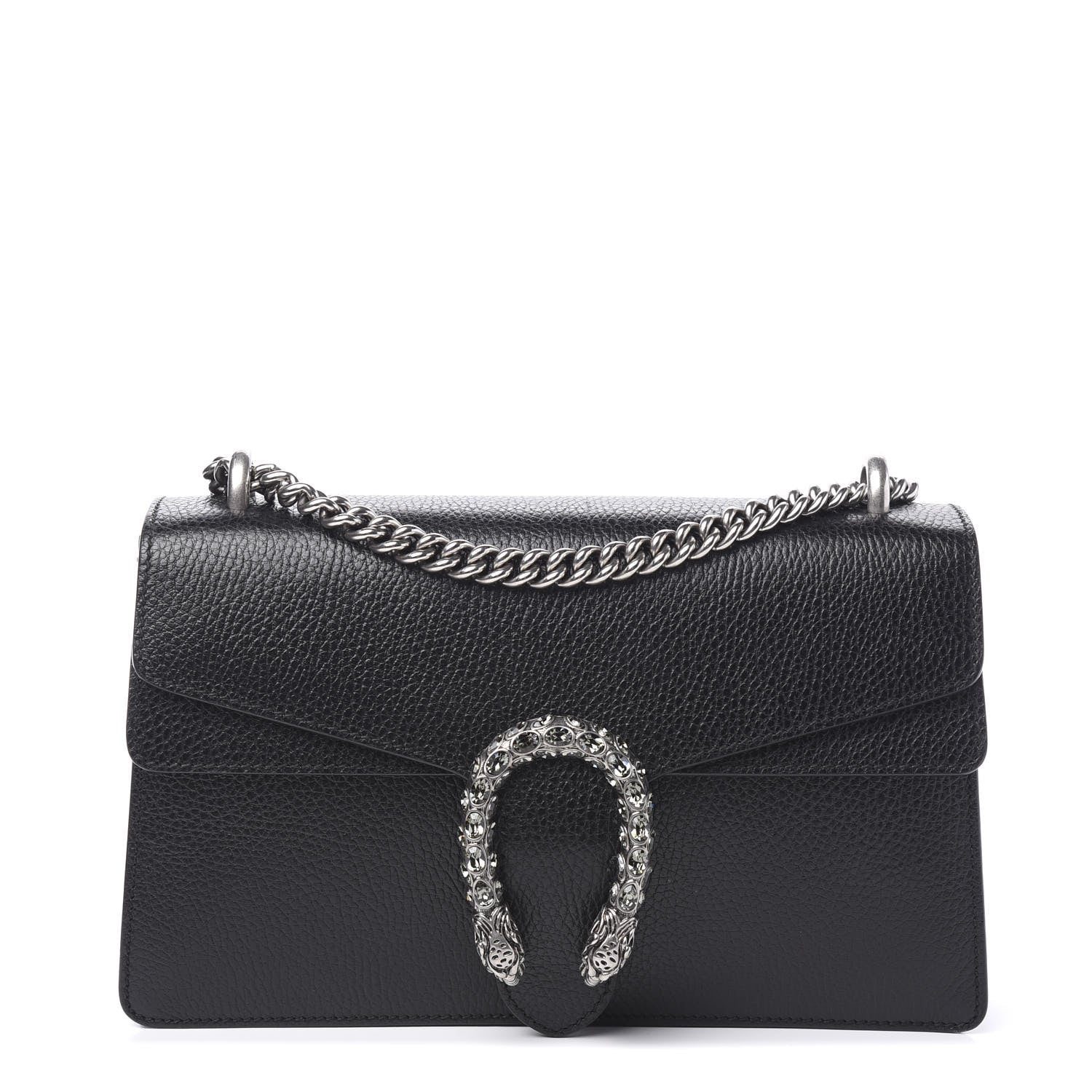 Gucci Pebbled Calfskin Small Dionysus Shoulder Bag Black 1 of 9
