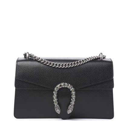 Gucci Pebbled Calfskin Small Dionysus Shoulder Bag Black 1 of 9