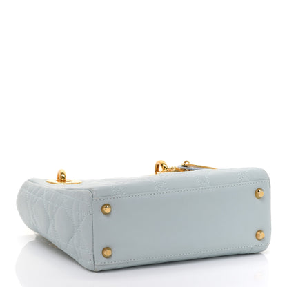 Christian Dior Lambskin Cannage Mini Lady Dior Light Blue 4 of 12