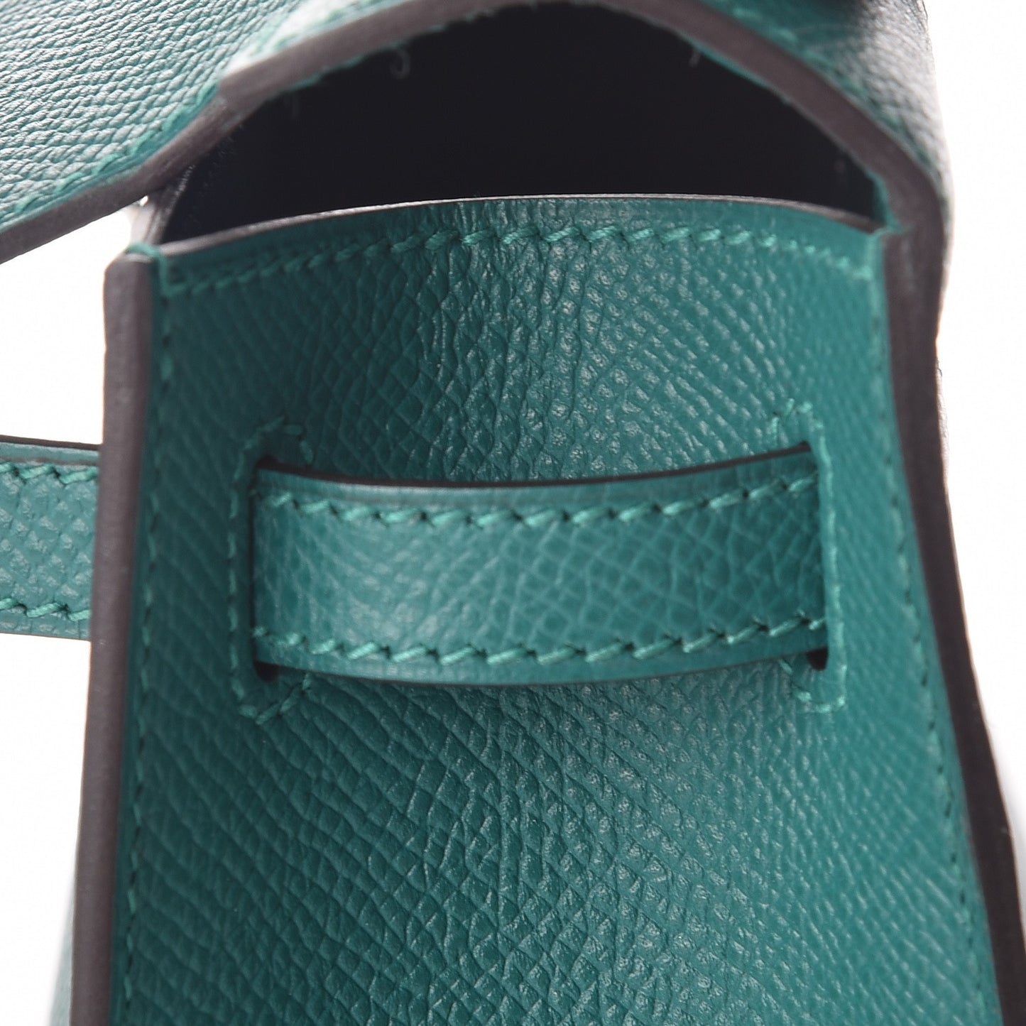 Epsom Kelly Pochette Clutch Malachite
