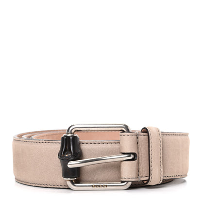 Gucci Suede Bamboo Buckle Belt 95 38 Beige 1 of 5