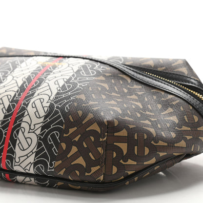 Burberry E-Canvas Monogram Stripe Medium Sonny Bum Bag Bridle Brown 10 of 10
