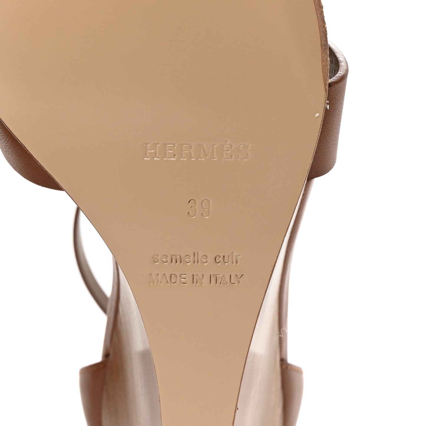 Calfskin Legend Wedge Sandals 39 Gold
