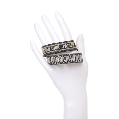 Christian Dior Woven Cotton J'Adior Friendship Bracelet Set Navy 2 of 3