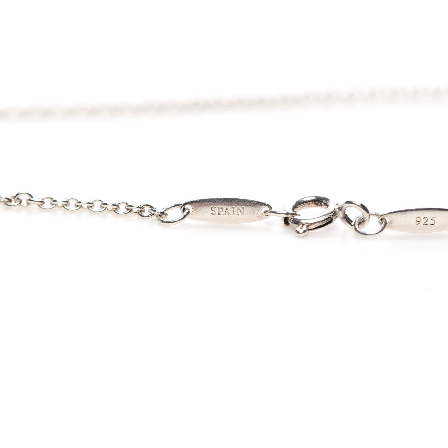 Tiffany Sterling Silver Diamond 22mm Elsa Peretti Open Heart Pendant Necklace 6 of 8