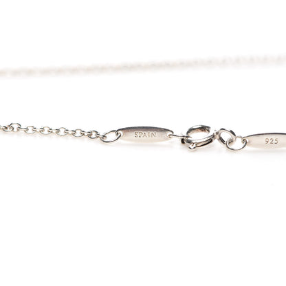 Tiffany Sterling Silver Diamond 22mm Elsa Peretti Open Heart Pendant Necklace 6 of 8