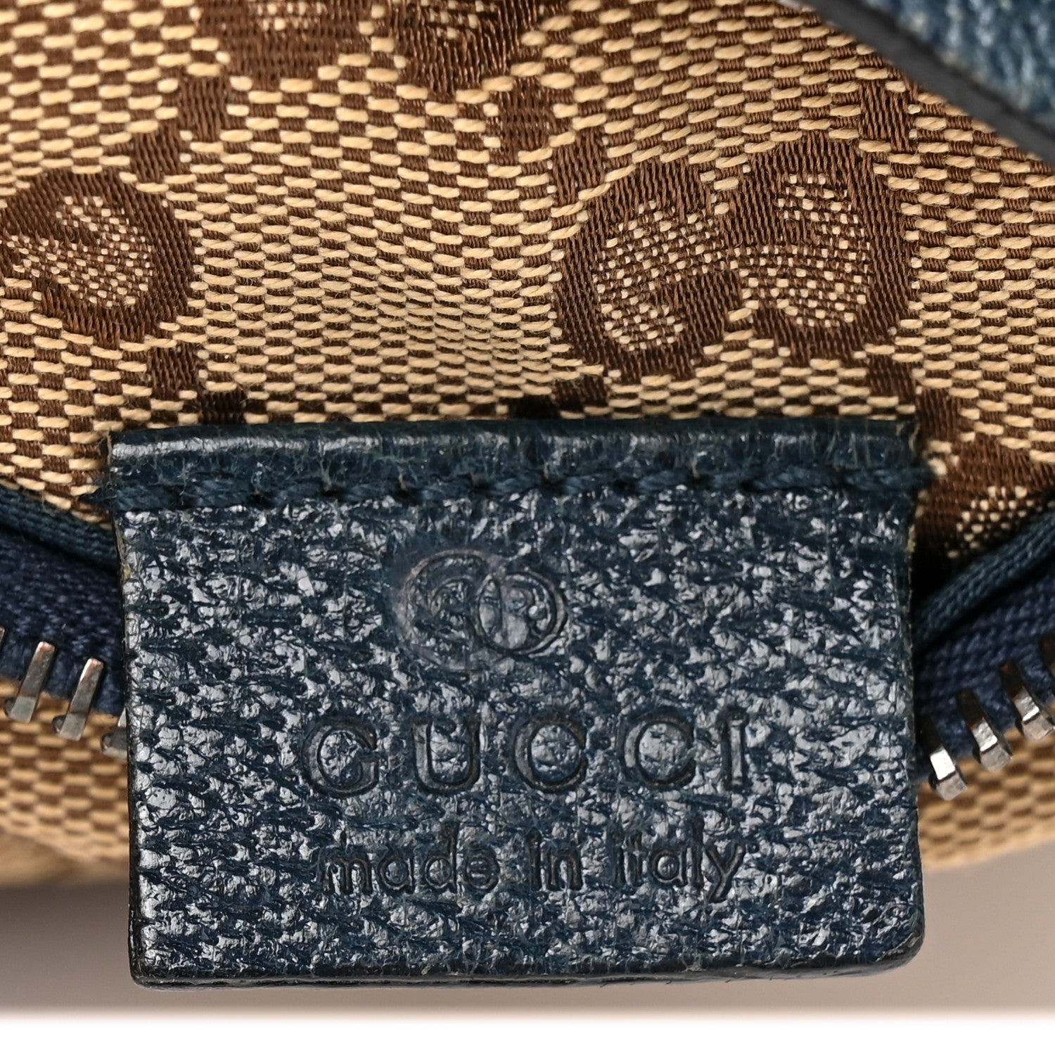Gucci Monogram Web Belt Bag Navy 6 of 11