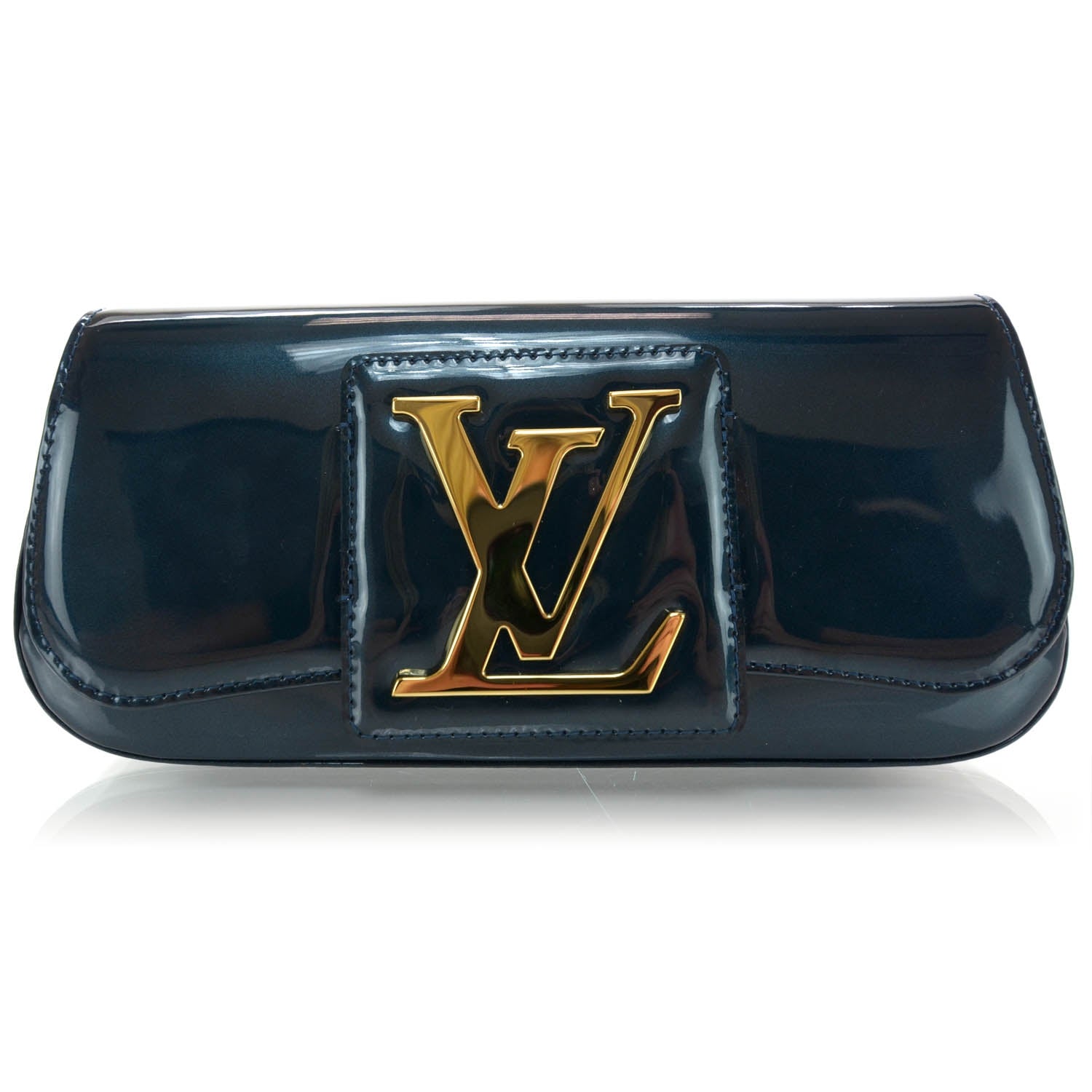 Louis Vuitton Patent Sobe Clutch Blue Nuit 1 of 9