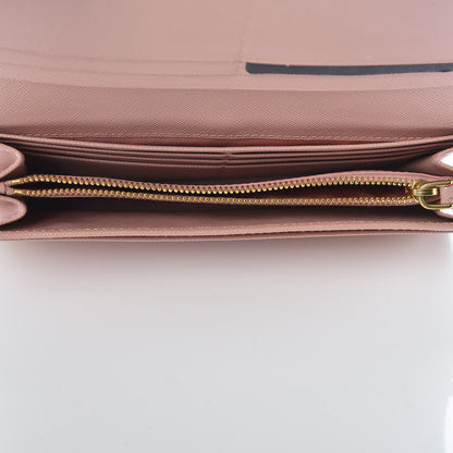 Prada Saffiano Bow Continental Wallet Orchidea 5 of 13