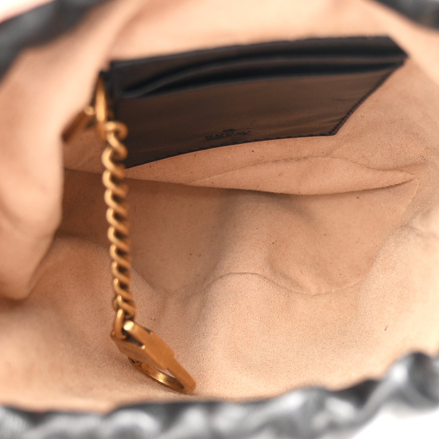 Calfskin Matelasse Mini GG Marmont 2.0 Bucket Bag Black