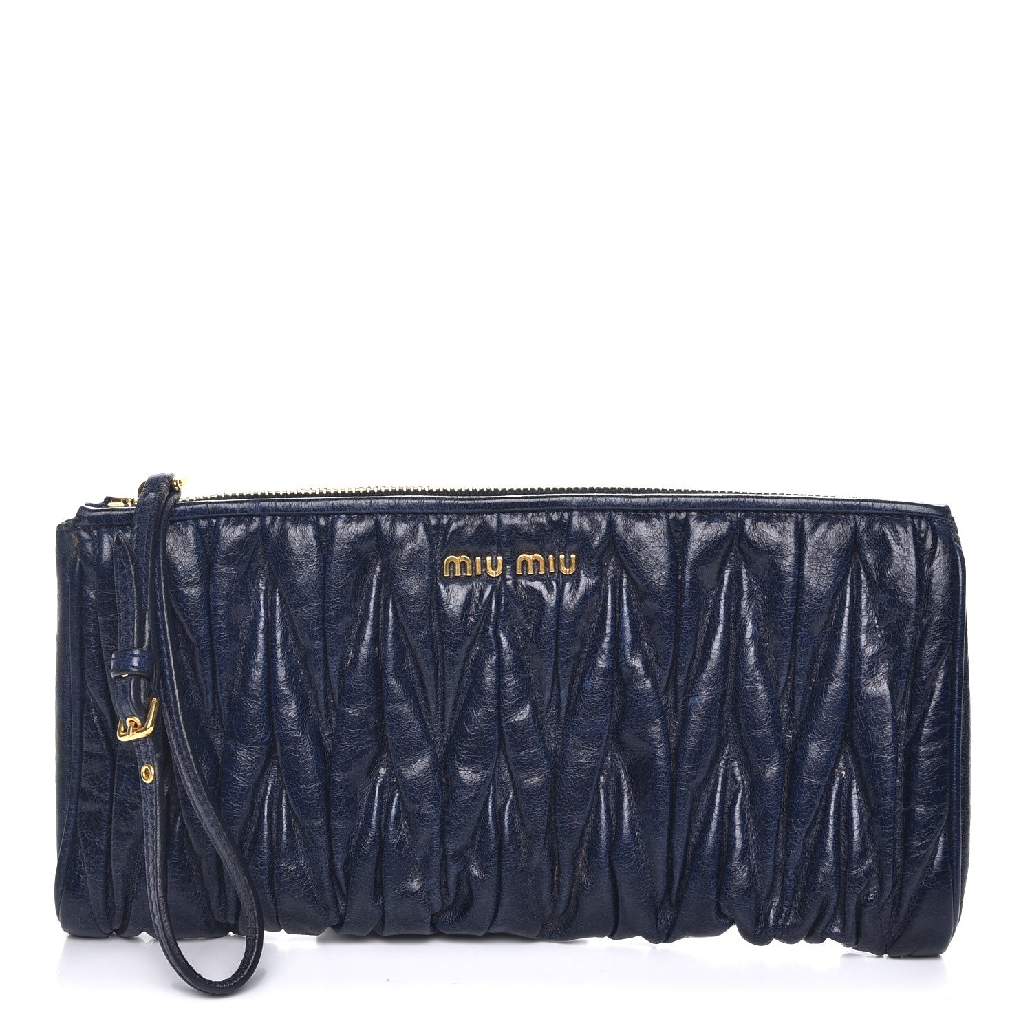 Miu Miu Nappa Matelasse Clutch Inchiostro 1 of 7