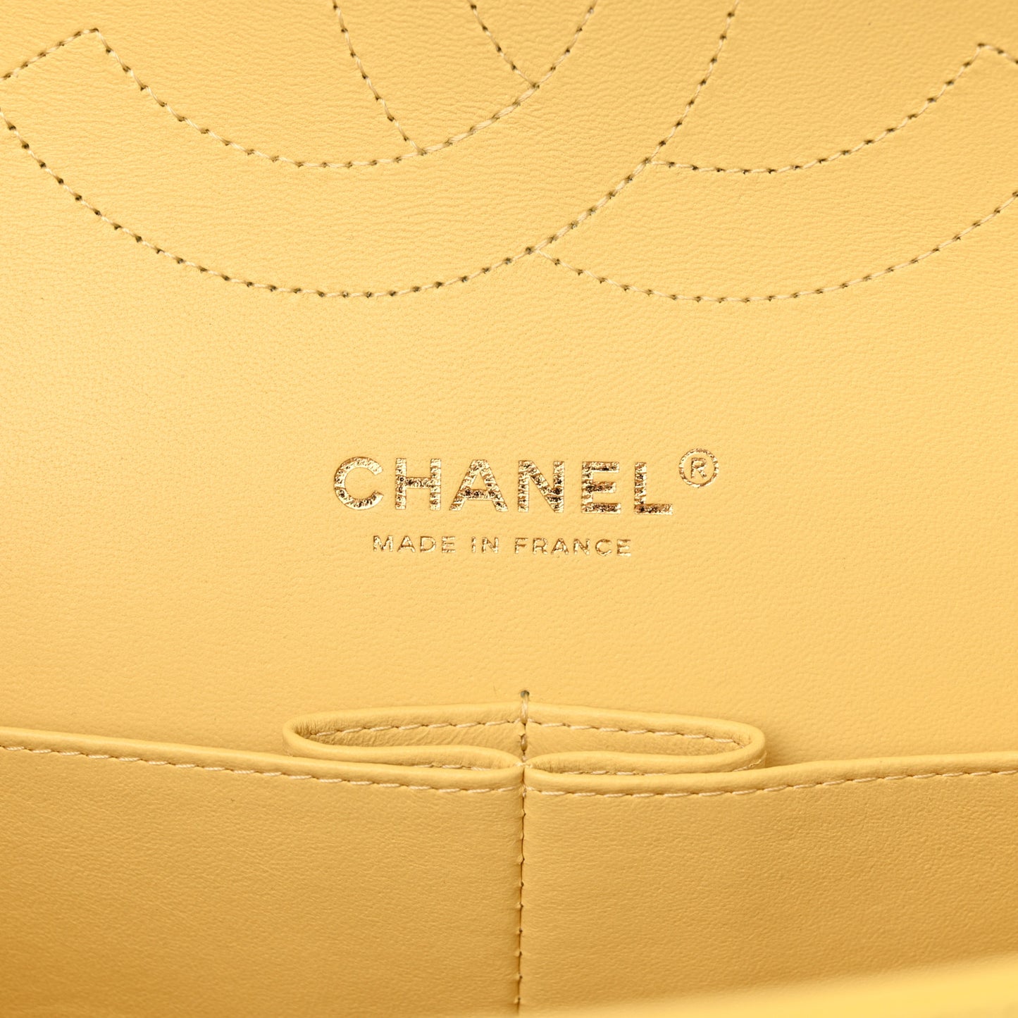Caviar Quilted Jumbo Double Flap Yellow