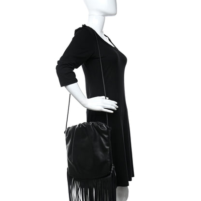 Bottega Veneta Nappa The Fringe Pouch Shoulder Bag Black 2 of 12
