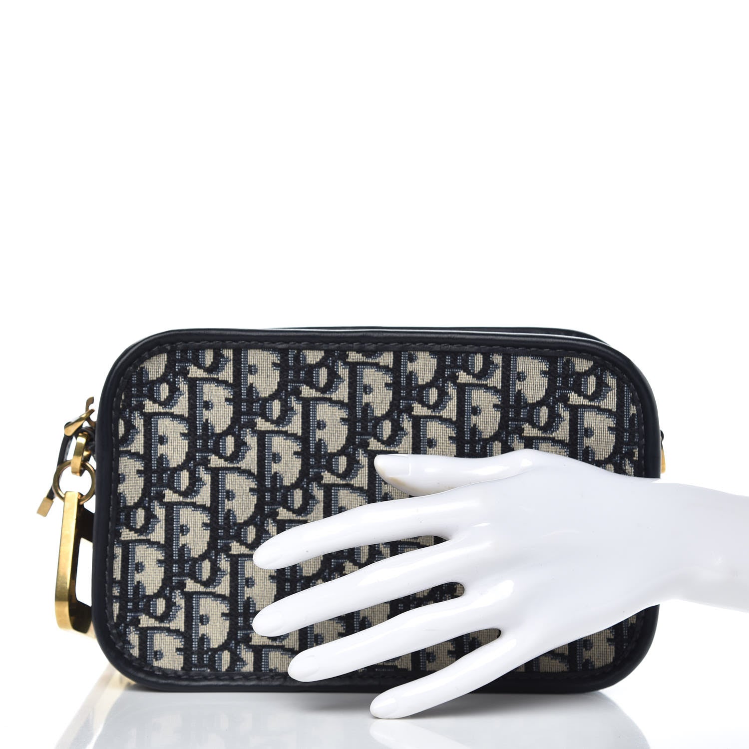 Christian Dior Oblique Diorquake Clutch Blue 2 of 8