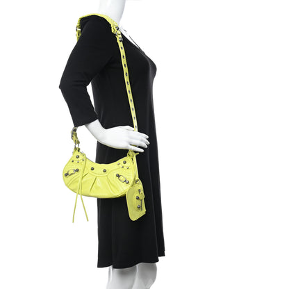 Balenciaga Agneau Arena Le Cagole Shoulder Bag XS Lime 3 of 10