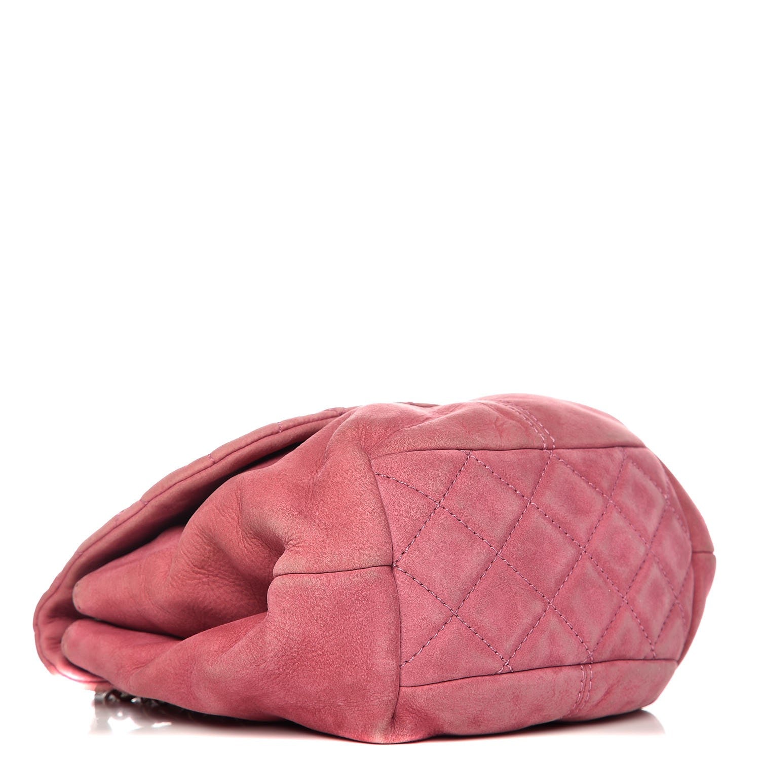 Chanel Suede Quilted Mini Trianon Messenger Flap Pink 4 of 9