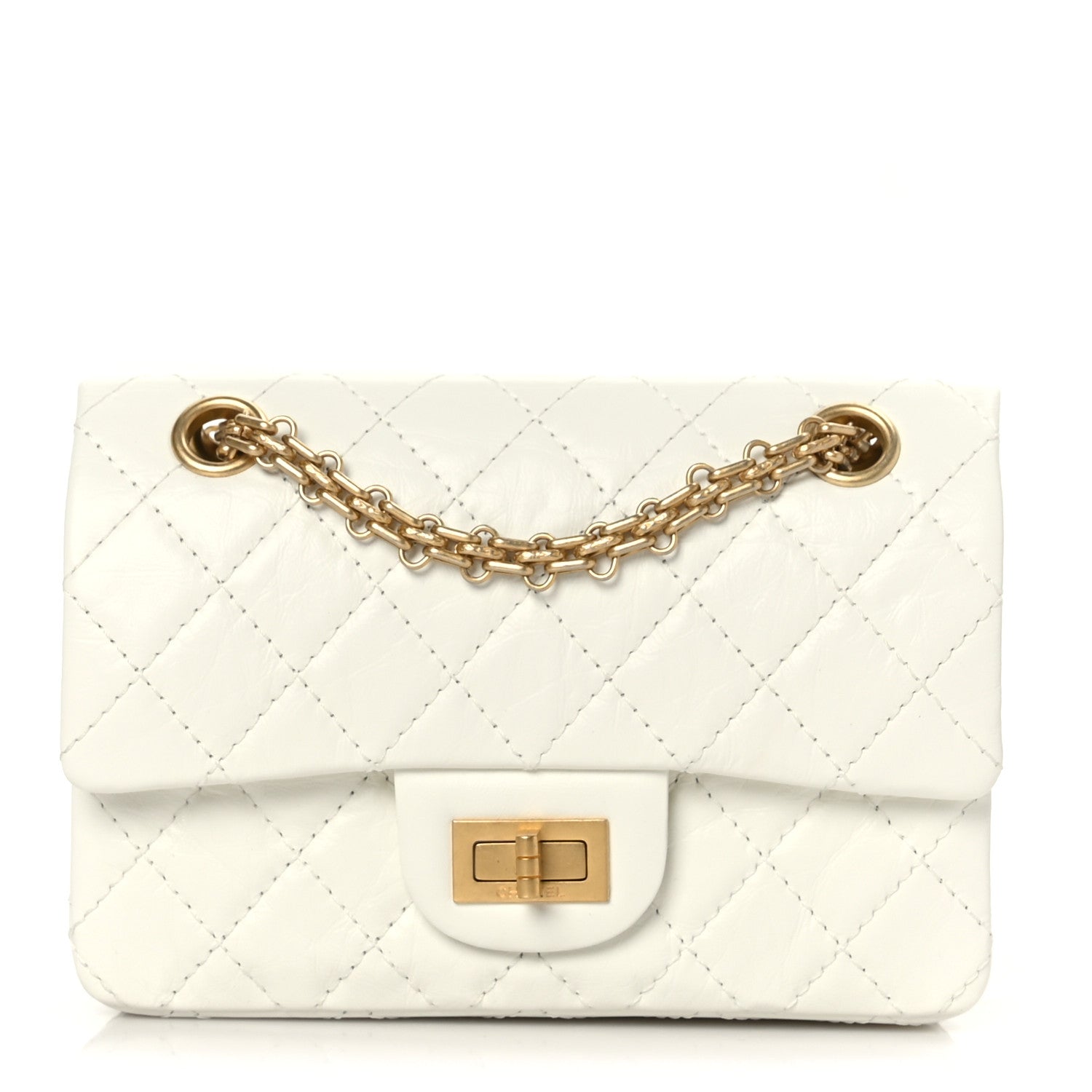 Chanel Aged Calfskin Quilted 2.55 Reissue Mini Flap White 1 of 9