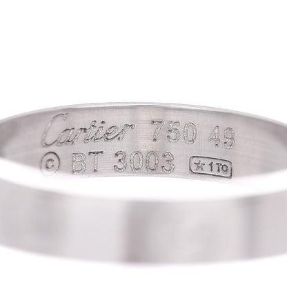 Cartier 18K White Gold 3.5mm LOVE Wedding Band Ring 49 5 4 of 4