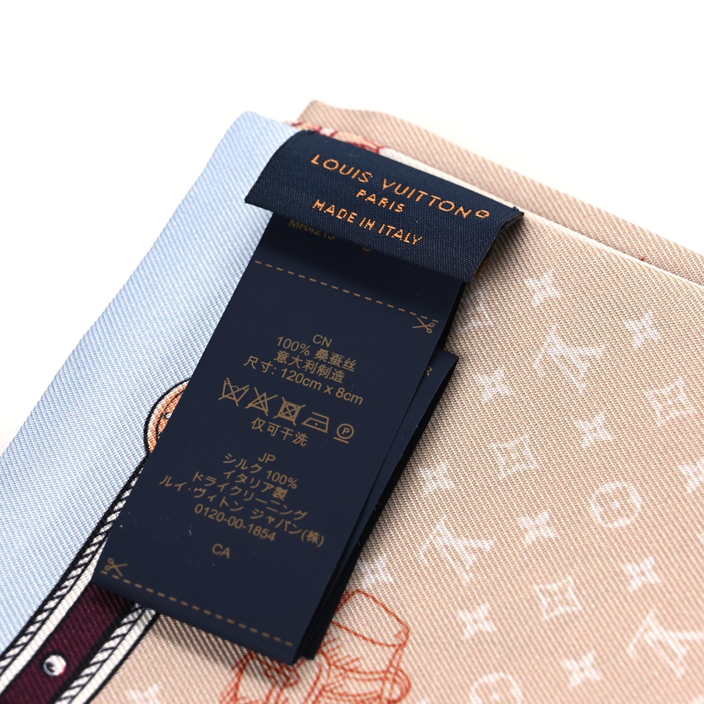Silk Monogram LV Map Bandeau Beige