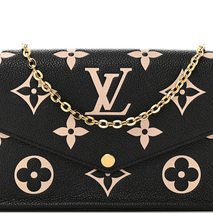 Louis Vuitton Empreinte Monogram Giant Felicie Pochette Black Beige 7 of 9