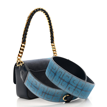 Givenchy x Chito Graffiti Effect Canvas Leather Small 4G Shoulder Bag Steel Blue 3 of 9