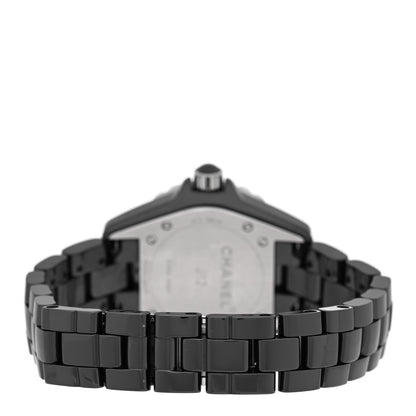 Chanel Stainless Steel Ceramic 33mm J12 Quartz Watch Black 3 of 5