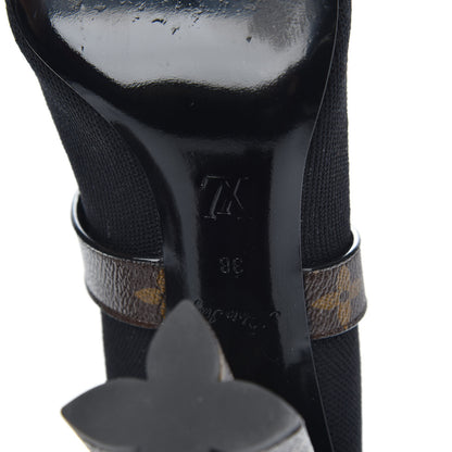 Louis Vuitton Monogram Stretch Fabric Silhouette Ankle Boots 38 Black 6 of 8