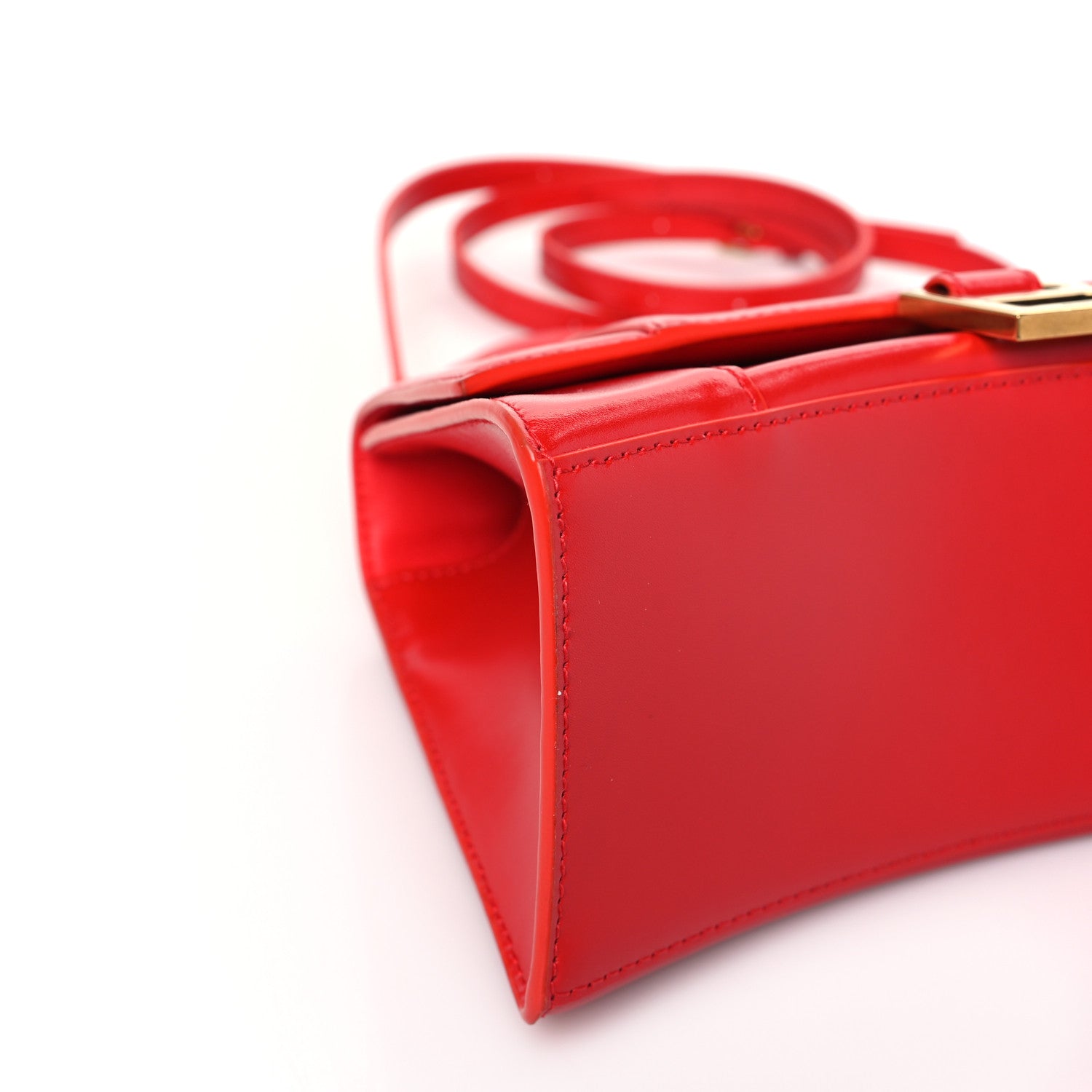 Balenciaga Shiny Box Calfskin Small Hourglass Top Handle Bag Bright Red 8 of 9