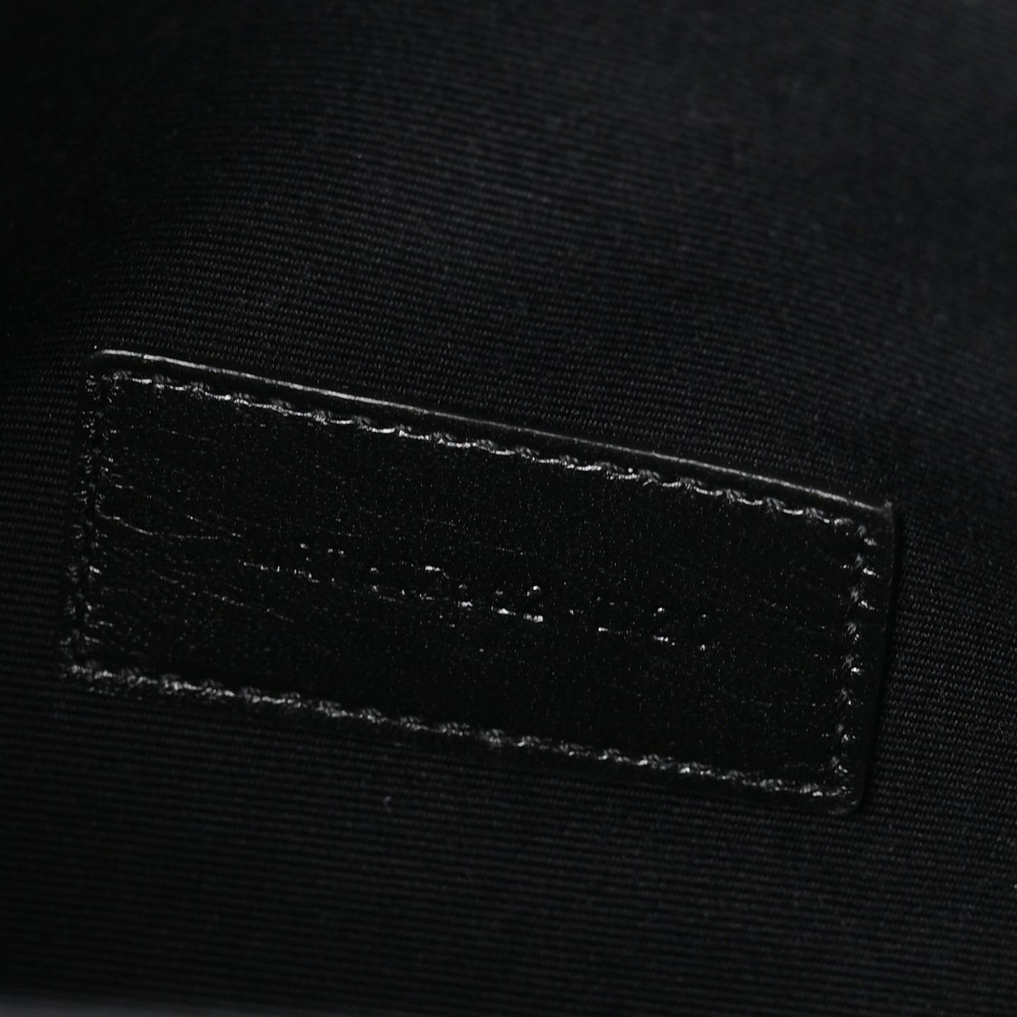 Grain De Poudre Matelasse Chevron Monogram Envelope Clutch Black