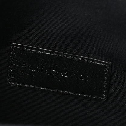 Saint Laurent Grain De Poudre Matelasse Chevron Monogram Envelope Clutch Black 7 of 8