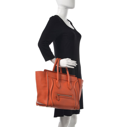 Celine Smooth Calfskin Mini Luggage Bright Orange 2 of 15