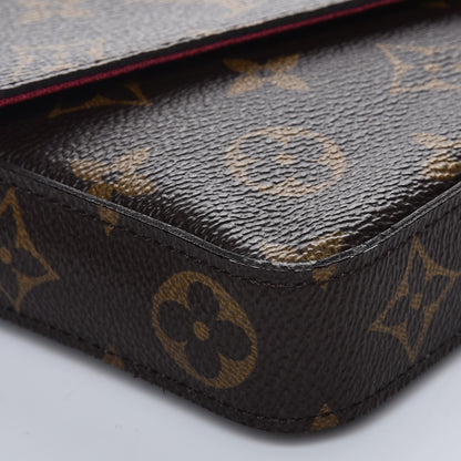 Louis Vuitton Monogram Pochette Felicie Chain Wallet Fuchsia 9 of 10