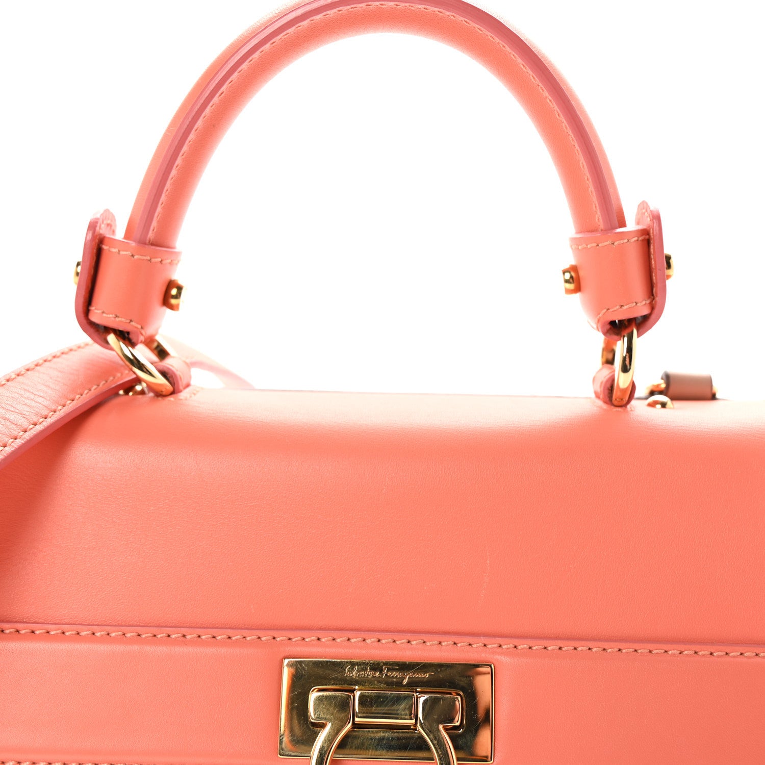 Salvatore Ferragamo Calfskin Small Sofia Satchel Multicolor 8 of 10
